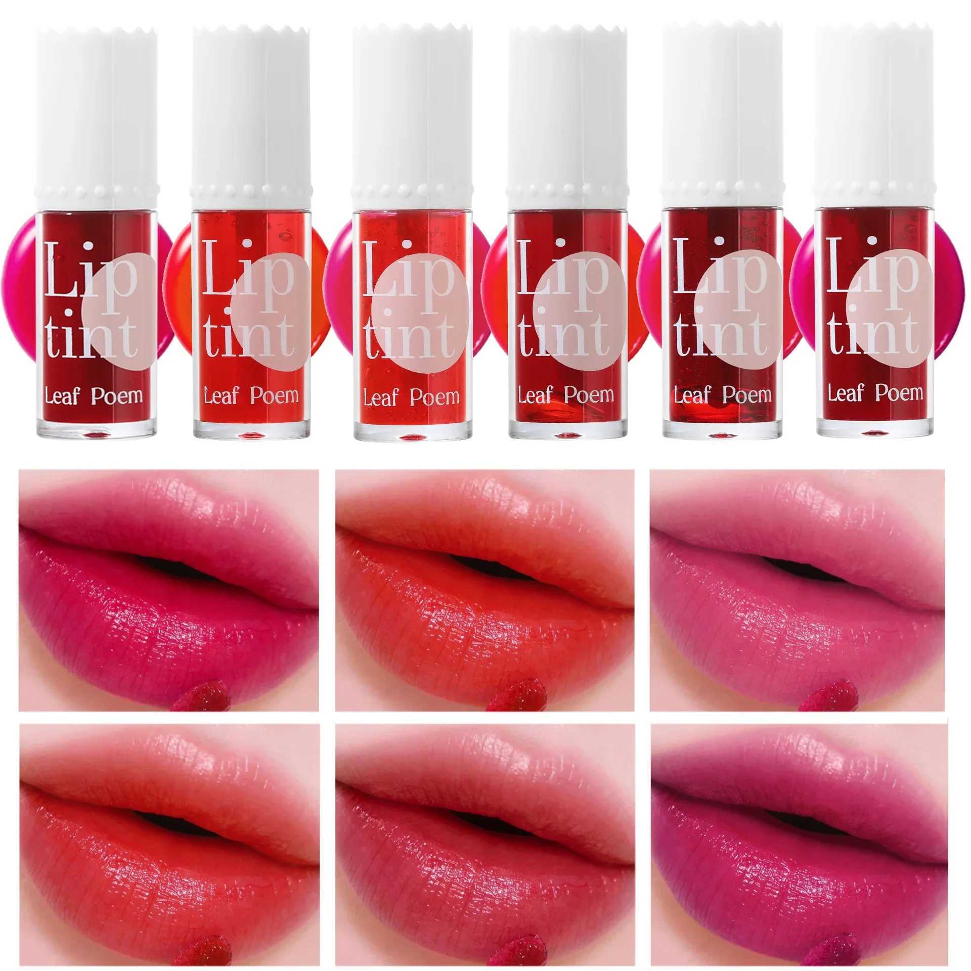 6 Colors Moisturizing Liquid Lipstick Jelly Lasting Cherry Red Pink Glossy Blush Lip Gloss Sexy Non Sticky Cup Lip Tint Makeup XJ250623