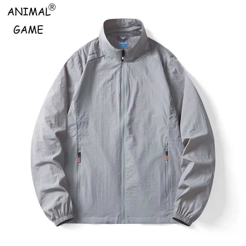 Summer Mens Lightweight Jacket Full Zip Sun Protection Coats Long Sleeve Streetwear for Men Hiking Fishing Zip Pockets W250623