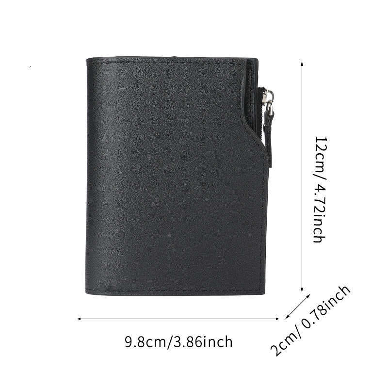 Short New Leather for Men 70% off Multi-Card Slot Wallet Men's Zipper Coin Purse