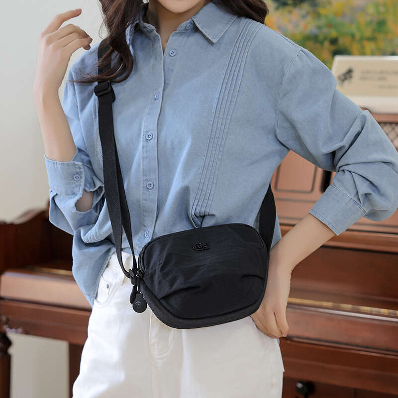 2025 New Fashion Versatile Commuter Shoulder Simple Multi-Compartment Backpack High-Value Casual Solid Color Crossbody Bag