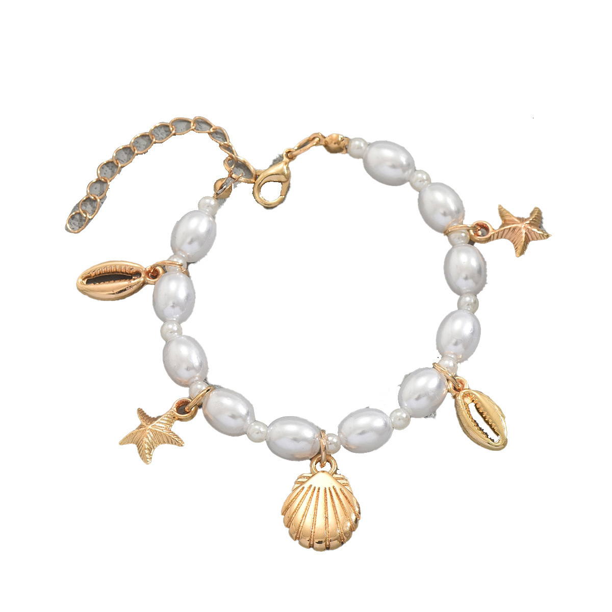 New Women's Ocean Series Handmade Woven Bracelet Shell Starfish Design