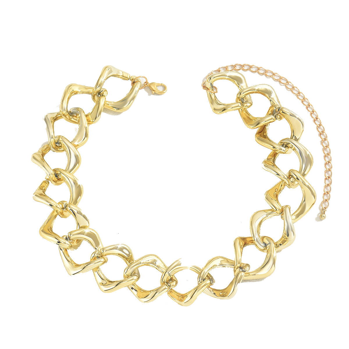 Style Women's Clavicle Chain Gd-Plated Exaggerated Long Necklace Jewelry
