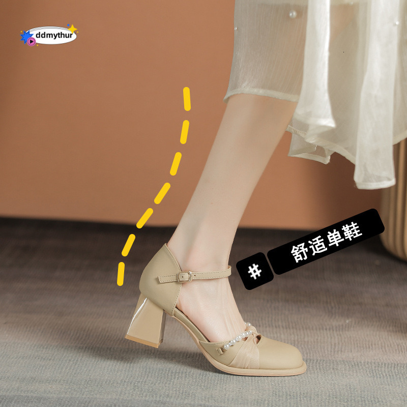 Baotou Brand Mary Jane Sandals for Women 2025 Summer New French Hollow Fairy Style to Match Skirts202818 ddmythur