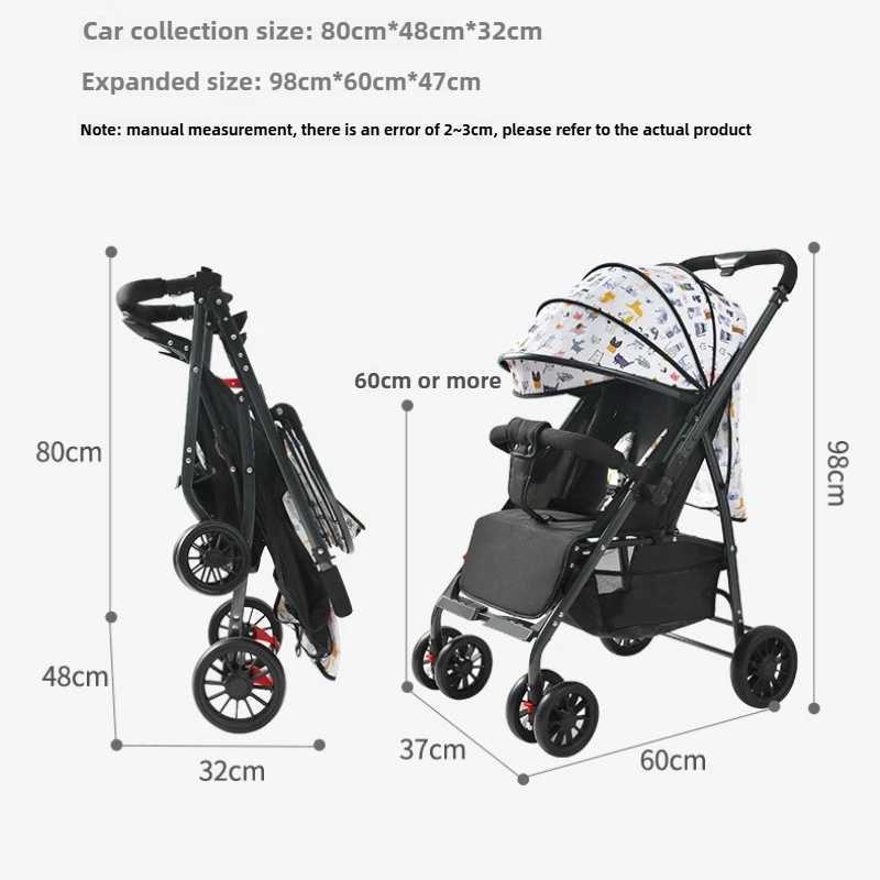 2025 New Two-way Push Baby Stroller One-hand One-button Foldable High-view Lightweight StrollerXJ250623