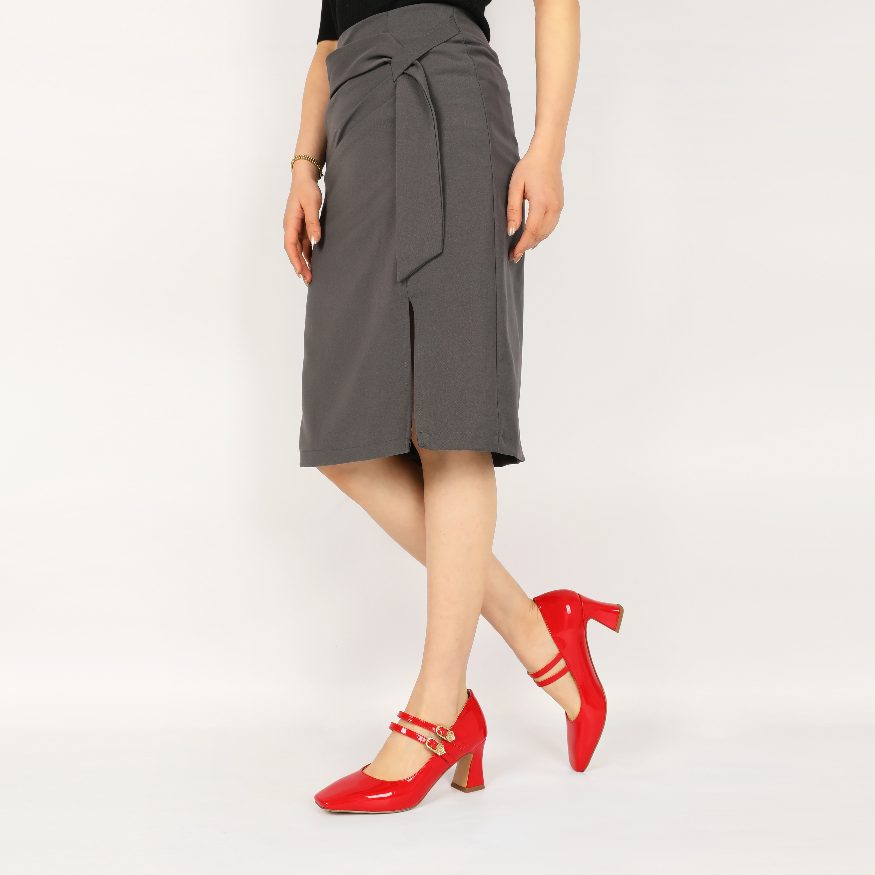 Zamikoo Women Pumps Square Toe Mary Janes Pumps Block Chunky Heels