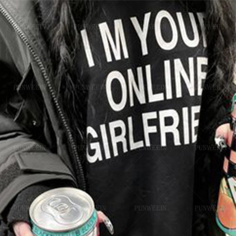 Goth Letter Print Hoodies Women Harajuku Loose Long sleeved Pulllover Vintage Punk Sweatshirt Casual Hoody Anime Y2K Clothes 250617