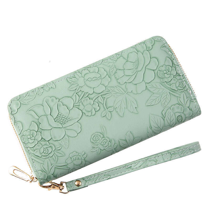 Embossed Wallet for Women, Long Zipper Fashion Design, Cash Clip, Simple Ladies' Large Capacity Card Holder, Clutch Bag