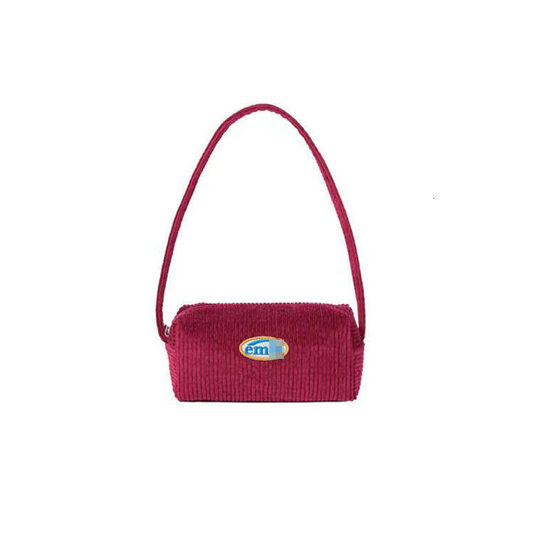 Korean Emis Corduroy Baguette Cute Girl Handbag New Commuter Niche Shoulder Bag Trend