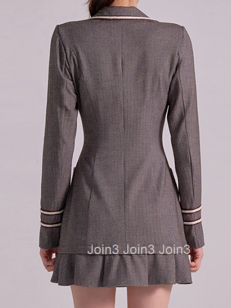 New Fashion Spring Autumn Blazer Short Dress Elegant Office Women Lady Formal Long Sleeve Slim Mini Mujer Vestido Street Clothes