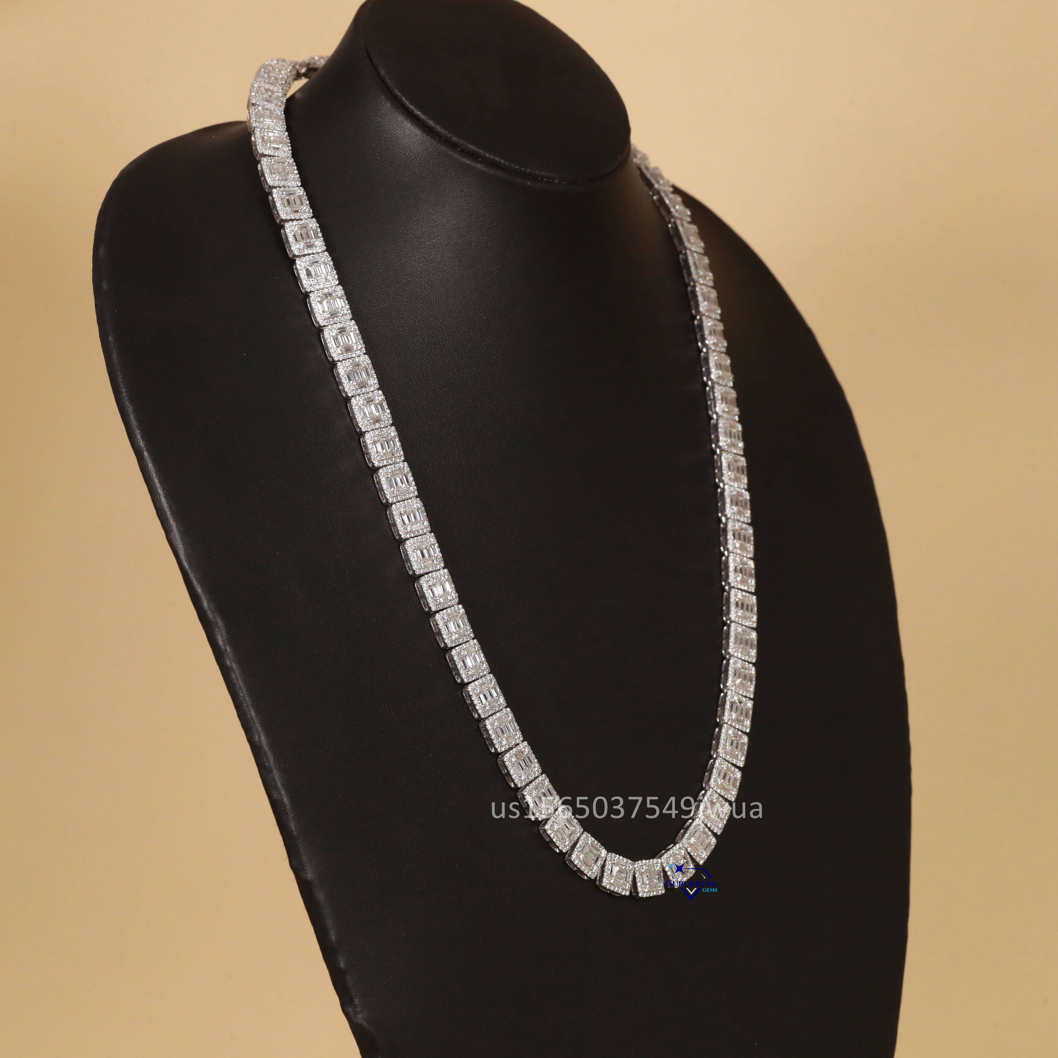 Take a Look in This Uniquely Design 925 Sterling Silver Moissanite Vvs Clarity Diamond Neck Wear Chain with Vvs Clarity Diamonds