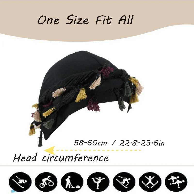 New Color Matching Beard Twist Turban Cap High Quality Satin Lining Durag Double-Layer Mens Woven Head Scarf Velvet Durags M250623