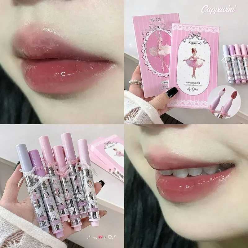Peach Jelly Lip Glaze Non-stick Lip Tint Lasting Cosmetics Liquid Lip Moisturizing Crystal Lipstick Korean Glass Gloss MakeupXJ250623