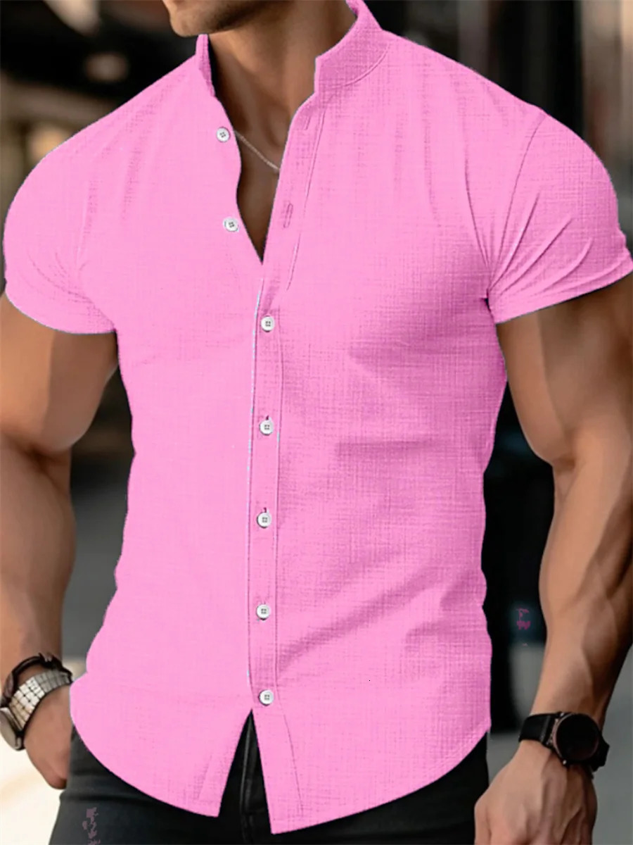 Mens shirt Summer thin shirt Shirt Fashion Standling Shirt Short-sleeved Shirt Outdoor Casual XS-6XL comfortable fabric 250618