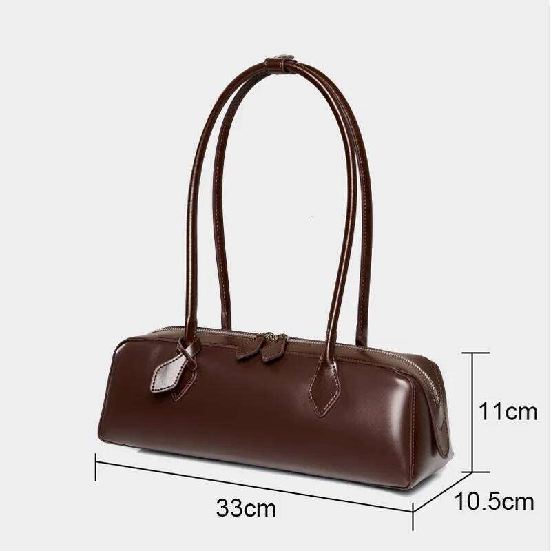 Designer Bags 2025 New Genuine Leather Women's Shoulder Cowhide Ladies Handbag Baguette Female Commuter Shopping Underarm Bag Luxury Bag