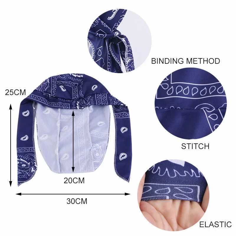 Unisex Women Men Bandana Hat Cotton Unisex Durag Print Cap Breathable Chemo Turban Fashion Headwrap Headwear Pirate Head Scarf M250623