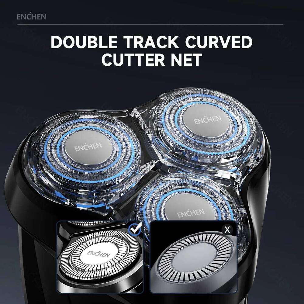 ENCHEN Blackstone3 Electric Rotary 3D Shaver 100% Waterproof With Pop-Up Precision Trimmer And Type-C Quick Charging