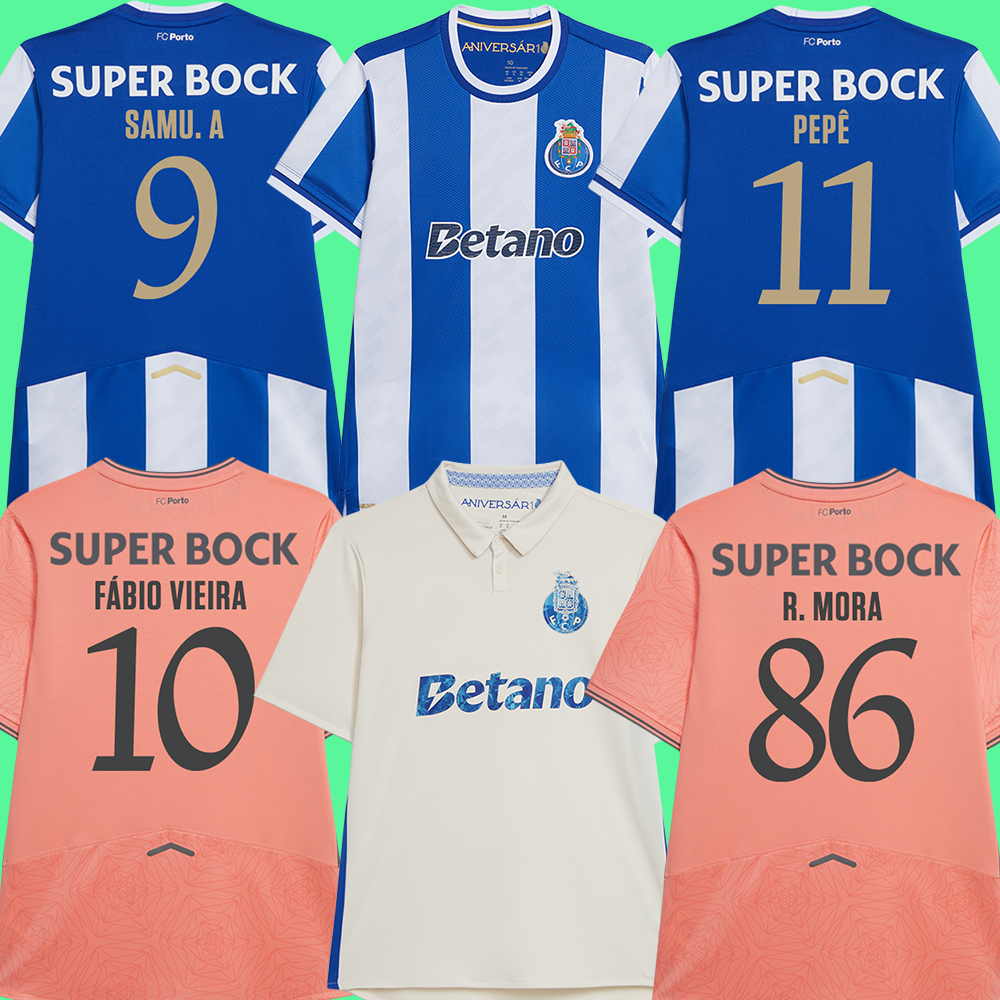 25 26 soccer jerseys Samu Aghehowa PEPE FABIO VIEIRA FC football shirts 2025 2026 Portos VARELA Goncalo Borges Rodrigo Mora men kids kits