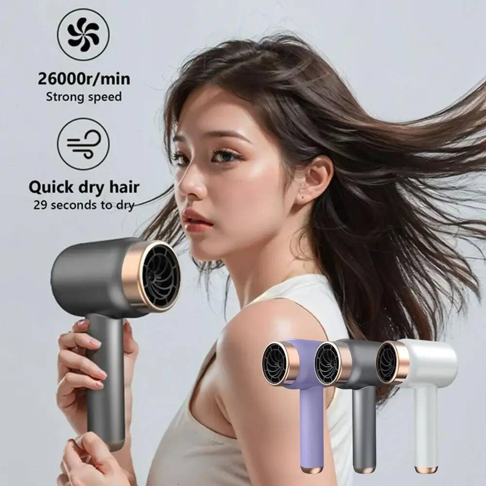 Usb Wireless Charging Portable Dryer Unpled Ion And Dormitory Cold Hair Home Hot Negati K5Z6