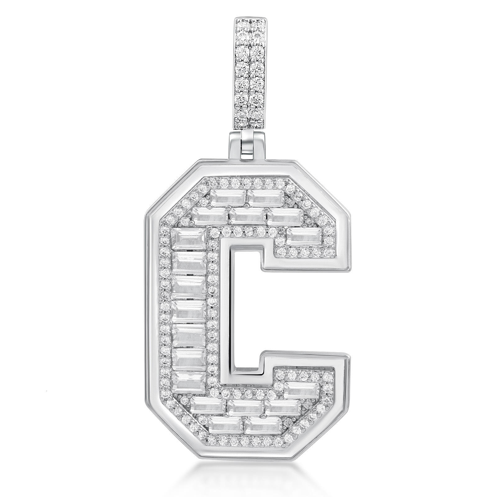 Luxury Moissanite Hip Hop Mixed Letters Diamond Inlaid Trendy Fashion Streetwear Versatile Unisex Statement Necklace Pass the diamond tester