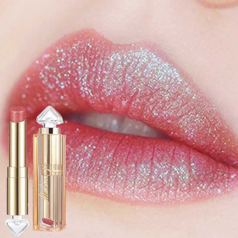 Waterproof Diamond Shimmer Matte Texture Pearlescent Glitter Velvet Lipstick 24H Long Lasting Diamond Lipstick Women Makeup 1PCS XJ250623