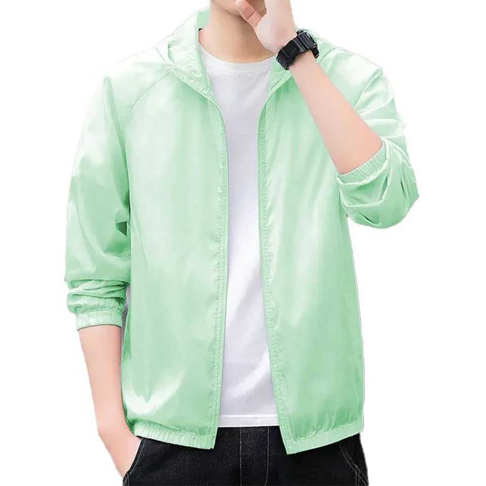 For Outdoor Activities Lightweight Windbreaker Hooded Fishing Coat Casual Wear Outdoor Sports Green Suitable For Summer W250623