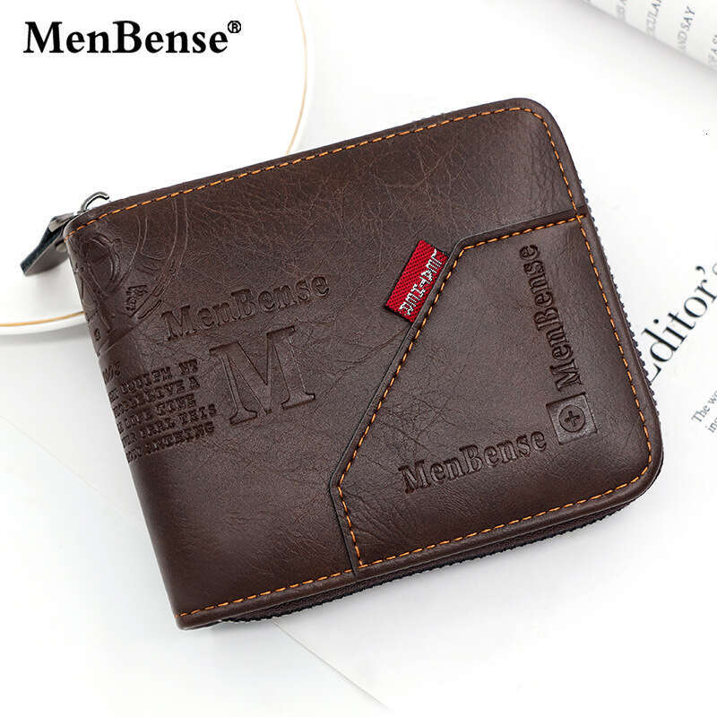 Trendy Zipper Short Style Coin Purse Large Capacity Multi-Card Slot 70% off Men's Wallet