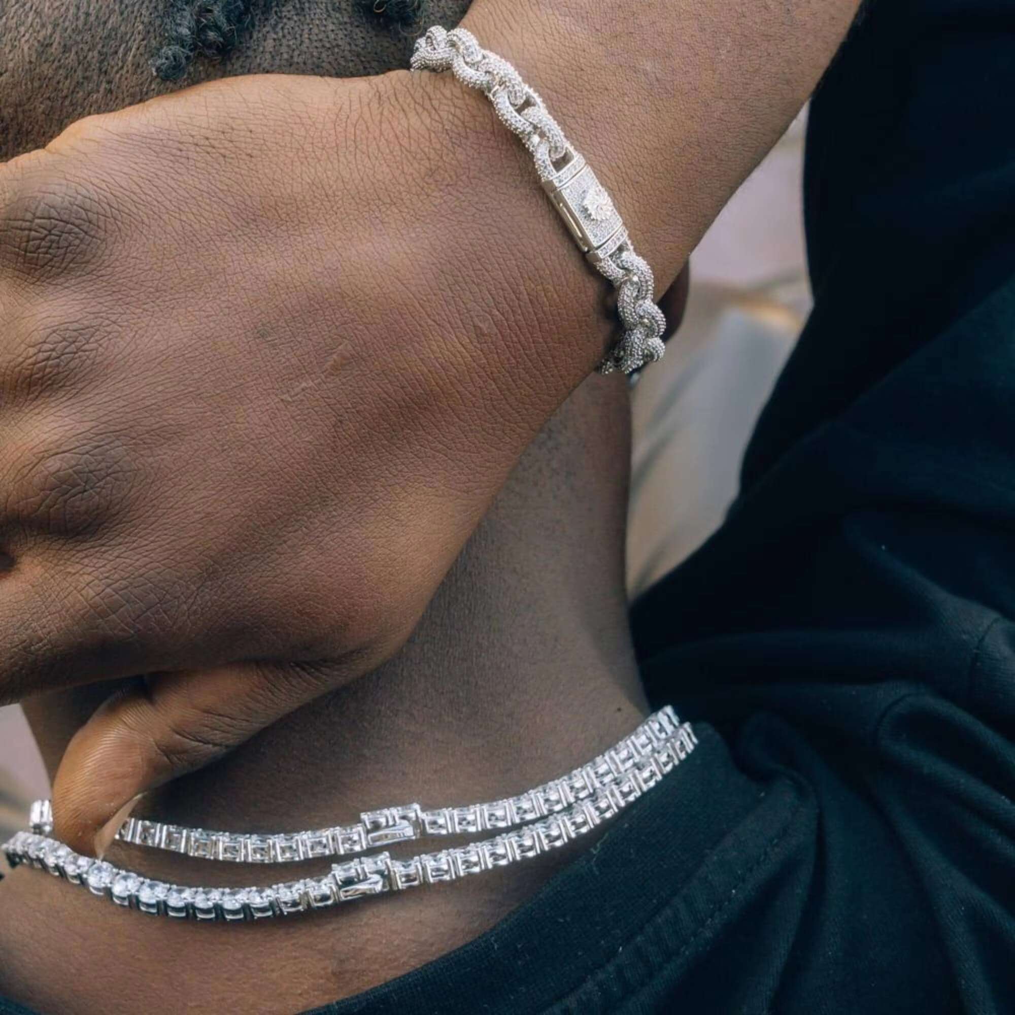 Certified Moissanite Jewelry 925 Sterling Silver Round Cut Diamond Tennis Necklace Hot Sale Real White Gold Plated Tennis Chain