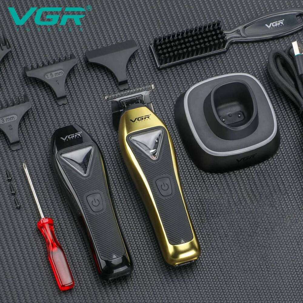 VGR Professional 10000Rpm Vector Motor Barber Cordless Clipper Metal Hair Cut Hine Trimmer For Men V-994