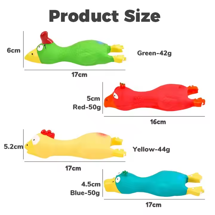 Rubber Squeaky Bird Dog Toys for Puppy Dogs Teeth Grinding Cleaning Training Interactive Chewing Dog Toys 4pcs/Pack