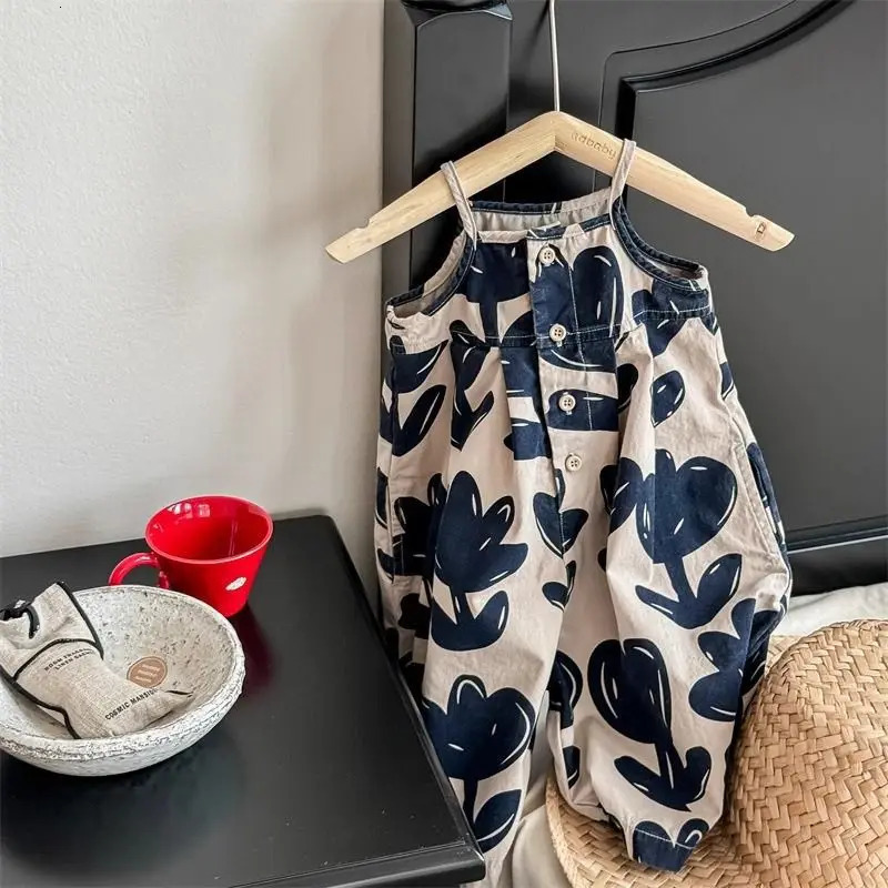 2025 Girls Baby Printed Rompers Pants Kids Children Summer Clothing Overalls Pant Clothes Outfits Jumpsuits 250619