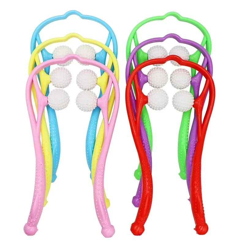 Neck Massager Tool To Relieve Pressure Hand Roller Massage Neck and Shoulder Double Trigger Point Self Massager 250619