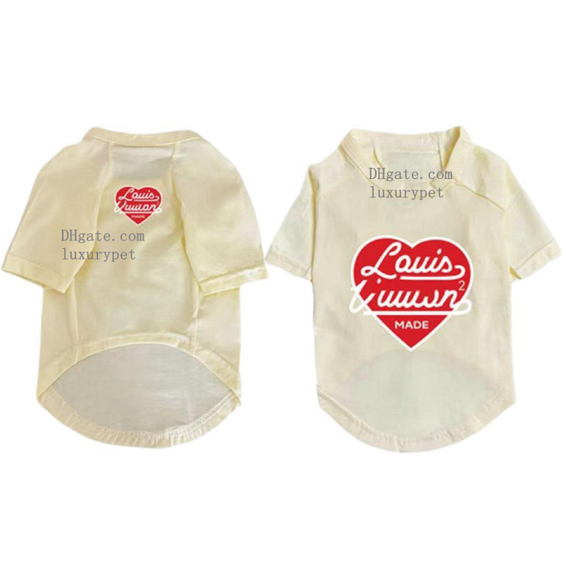 free shipping Designer Clothes Apparel Summer Cotton T Breathable Heart Printed Puppy Shirts Dog Vest for Small Dogs lticolour XXL A566