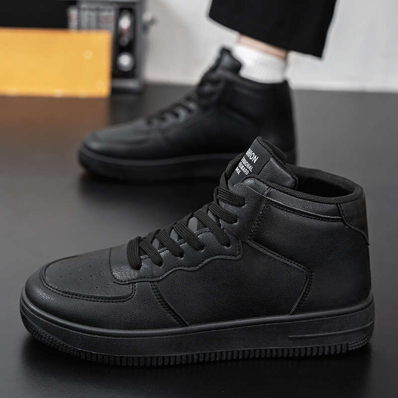 High-Top White Sneakers Men, Autumn New Breathable For new Male Students, Trendy Versatile Thick-Soled Sports Shoes, Casual Board Shoes