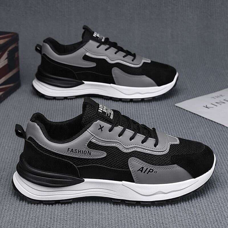 Summer New Breathable Mesh Men's Trendy Versatile Thick-Soled new Sneakers Casual Running Dad Shoes