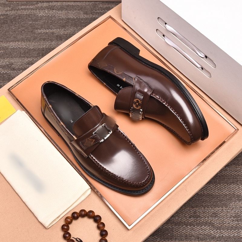 2025 Designer Men Dress Shoes Man Spring Autumn High Quality Leather Formal Shoes luxurious Classic Business Wedding Groomsman Mens Shoes size 38-46