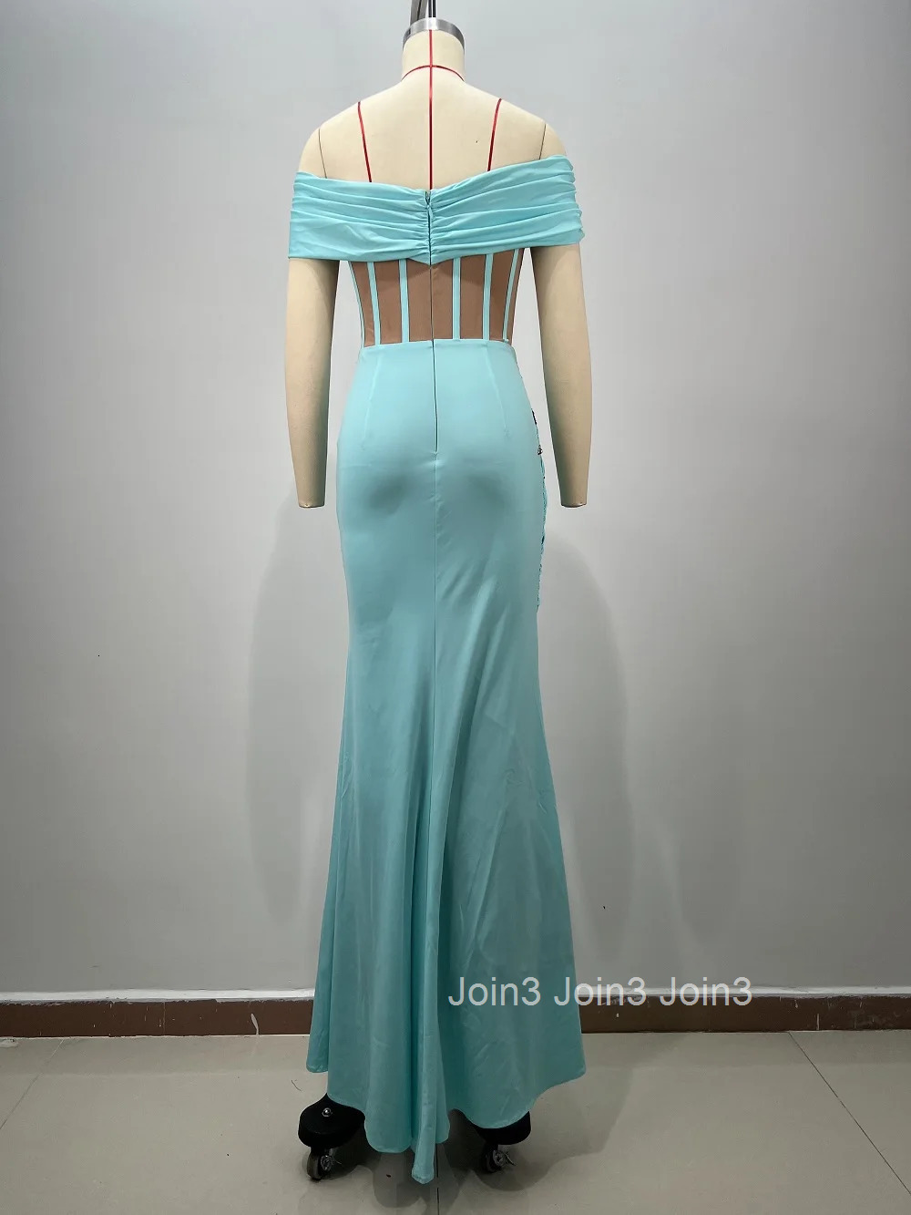 2025 New Clothing For Women Fashion Slash-neck Strapless Dress Flower Diamonds Embelling Sleeveless Shirring Design Chic Gown