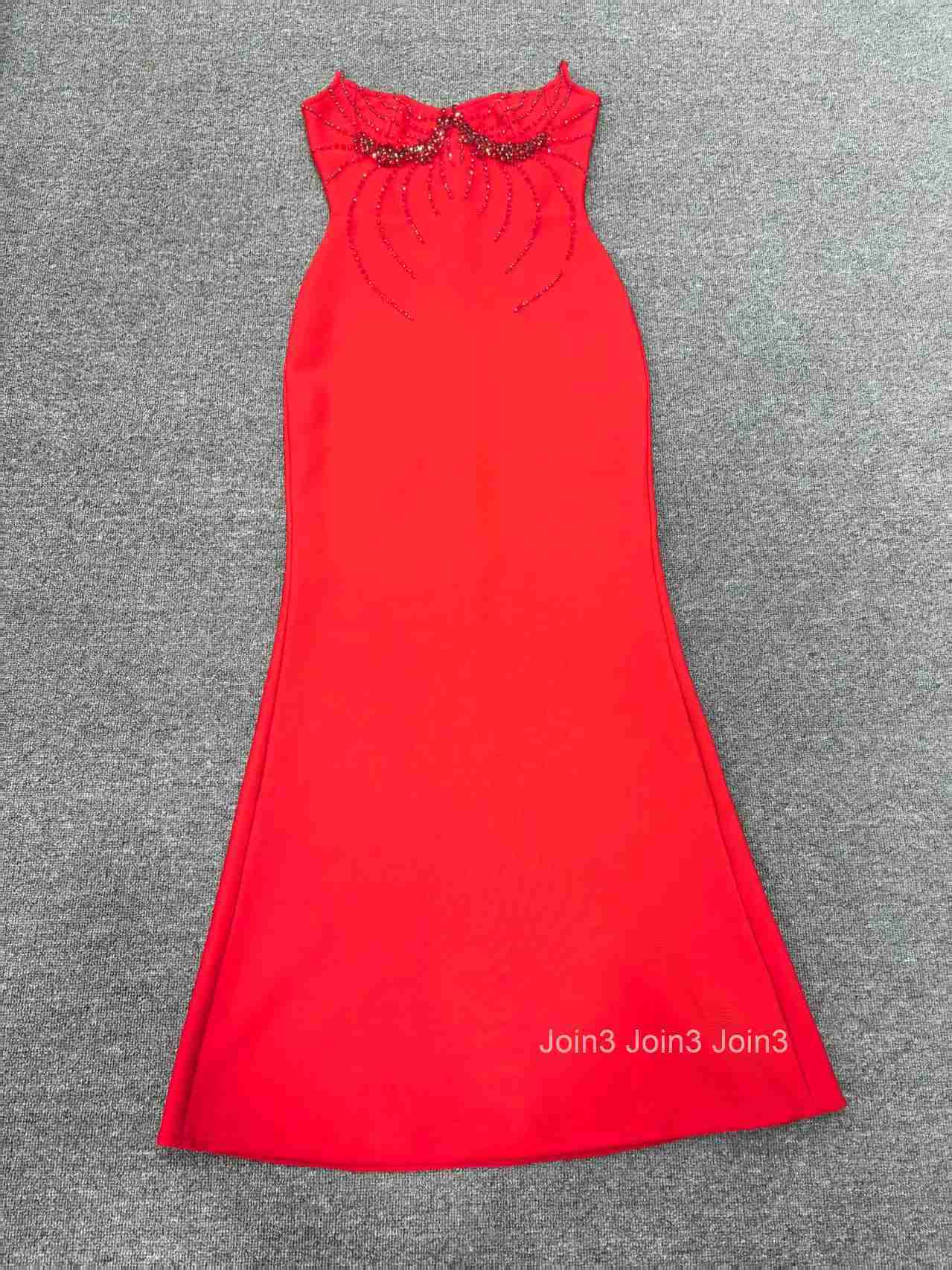 2025 Red V-Neck Mermaid Evening Dress Beaded Embroidery Formal Gowns for Weddings Galas Slim Fit Elegant Red Carpet Luxury