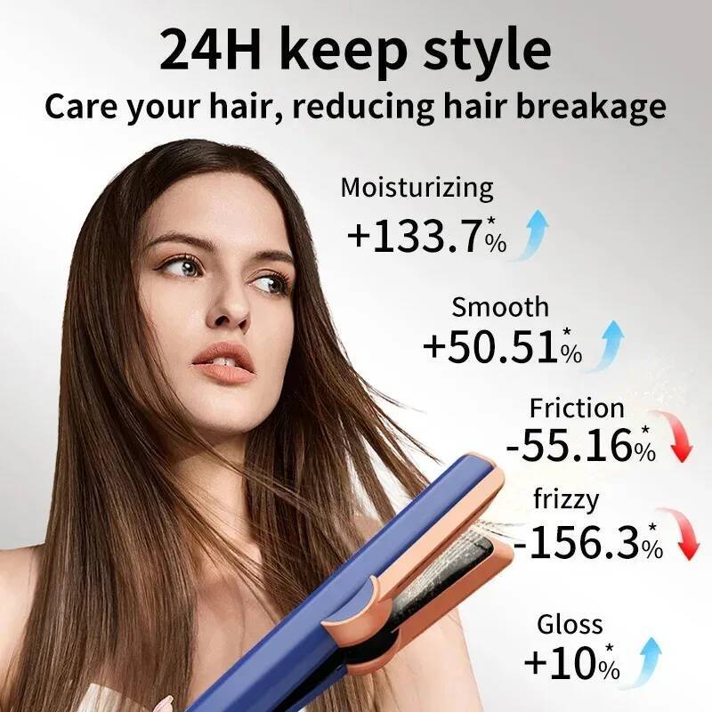 Hairstrait Dryer Negative Ion Styler Long-Lasting Styling Tool Flat Iron Hair Straightener with air