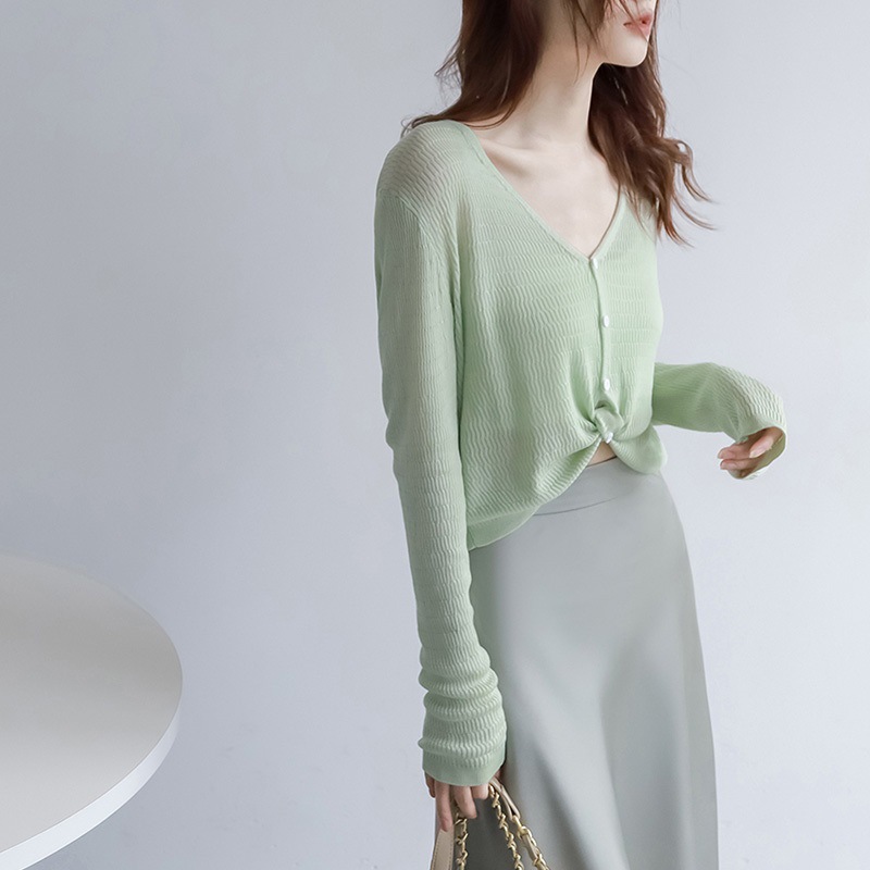 BV330 Summer thin with suspender skirt outer cover air conditioning shirt shawl top