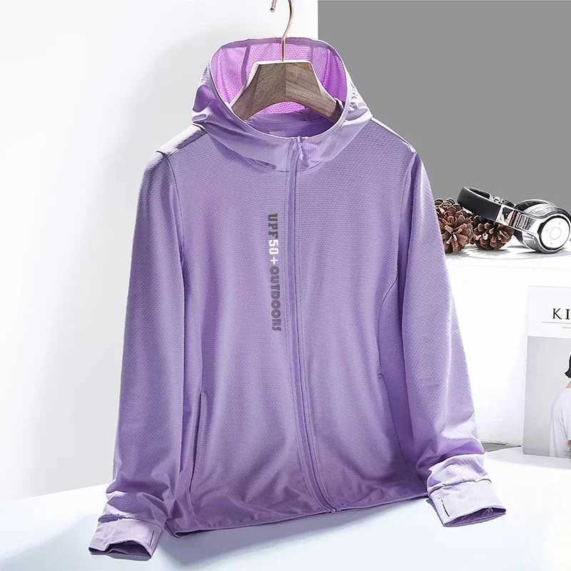 Outdoor Hiking Sun Protection Clothing Summer Men Cooling Jacket UV Lightweight Long Sleeve Hoodie Zip Up Shirt Women Fishing Coat W250623