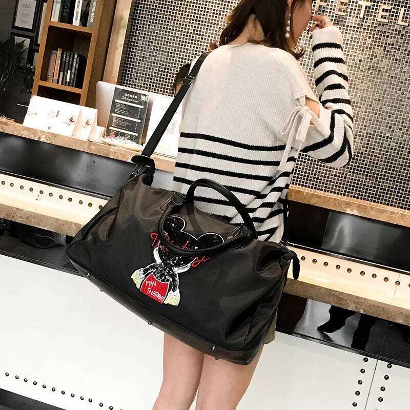 Luxury Bag New Fiess Travel Women's Fashion Shoulder Cartoon Business Trip Lage Bag Lightweight Handbag