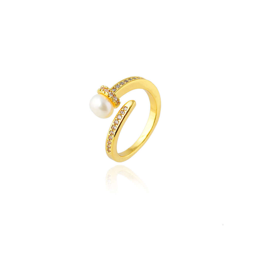 Natural Pearl Ring for Women, Light Luxury High-end Feel, 2025 New Simple Elegant Versatile Niche Design