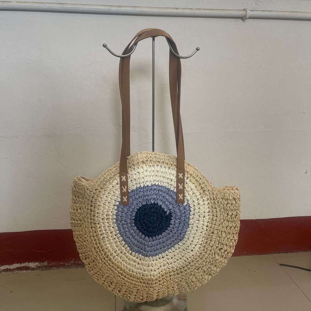 Store Manager Recommended New Simple Round Single Shoulder Straw Hollow Handwoven Beach Fashion Women's Bag
