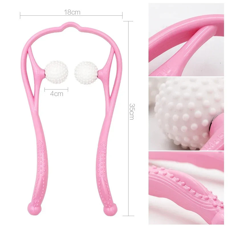 Neck Massager Tool To Relieve Pressure Hand Roller Massage Neck and Shoulder Double Trigger Point Self Massager 250619
