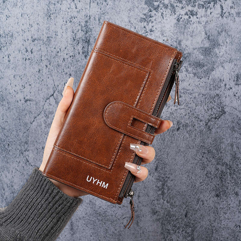 2024 New Women's Long Wallet Fashion Phone Bag PU Leather Multi-Card Slot Clutch Coin Purse