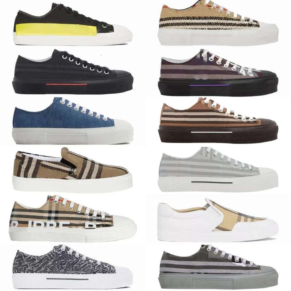 Designer Canvas Shoes Classic Plaid Trainer Men Women Platform Shoes Vintage Sneaker Sotton Plaid Rubber Outsole Comfortable Lightweight Sneakers Shoes