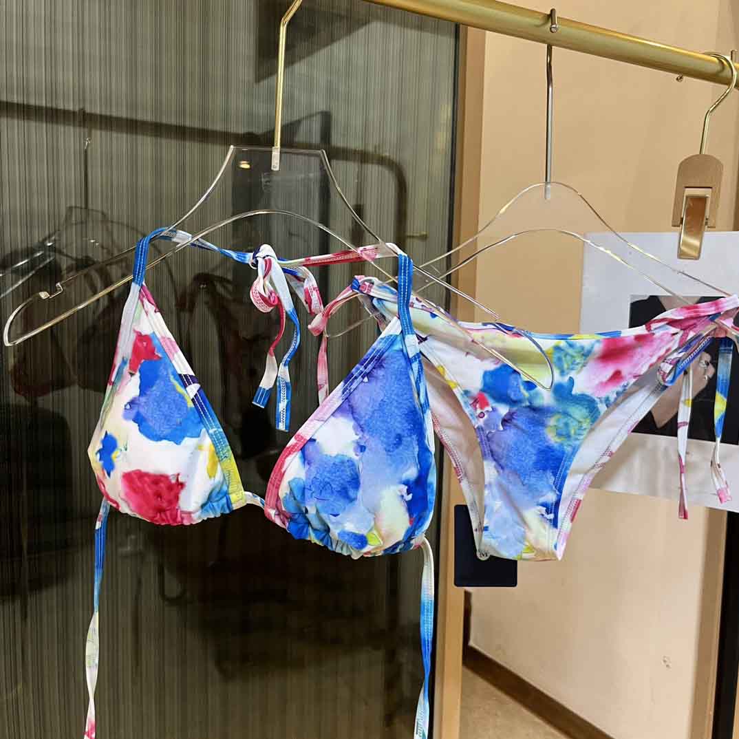 Sexy Womens Designers Bikinis Sets Clear Strap Shape Bathing Suits Swim Wear Beach Woman Swimwears Mixed Luxury brandsColorful letter pattern swimwear