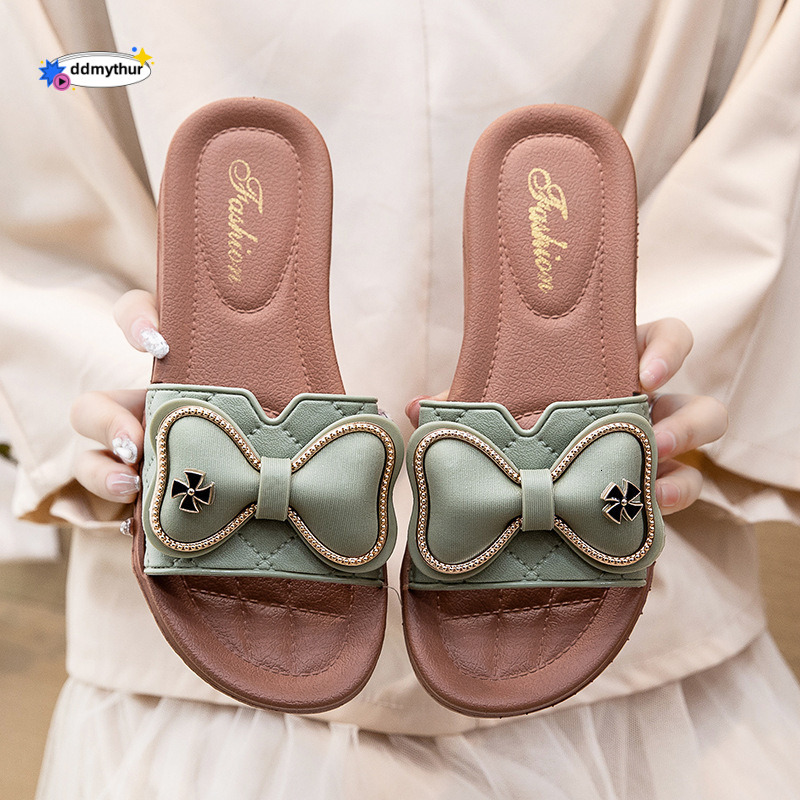 2024 New Style Sandals for Women, Non-Slip Casual Flat Slippers, Summer Outdoor Beach Shoes, Fashionable One-Strap Slides ddmythur