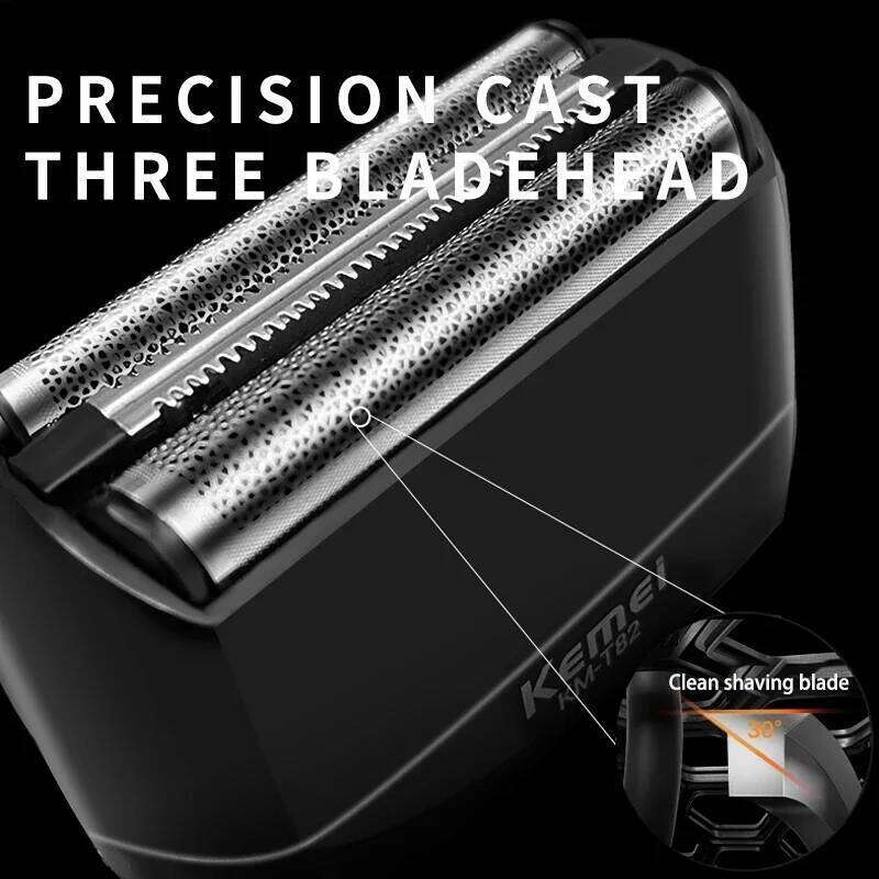 Kemei Km-T82 Usb Reciprocating Shaver Washable Digital Display Professional Electric Portable Travel Beard Trimmer