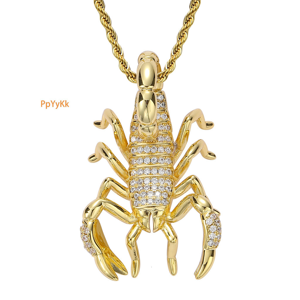 Hip Hop Moissanite Jewelry 3D Scorpion Pendant Iced Out Diamond Men's Rapper Accessory Pass the diamond tester